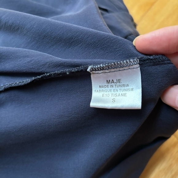 Maje Navy Silk Jumpsuit - Picture 4 of 4